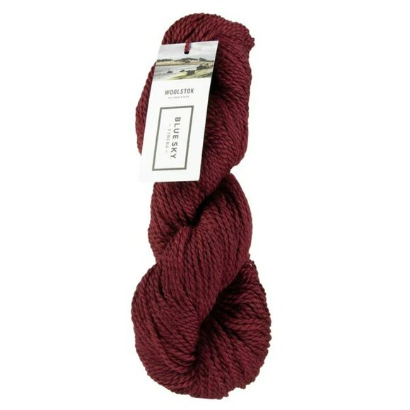 Blue Sky Fibers Woolstok 100% Fine Highland Wool 50g 123 Yds Cranberry - Picture 2 of 3